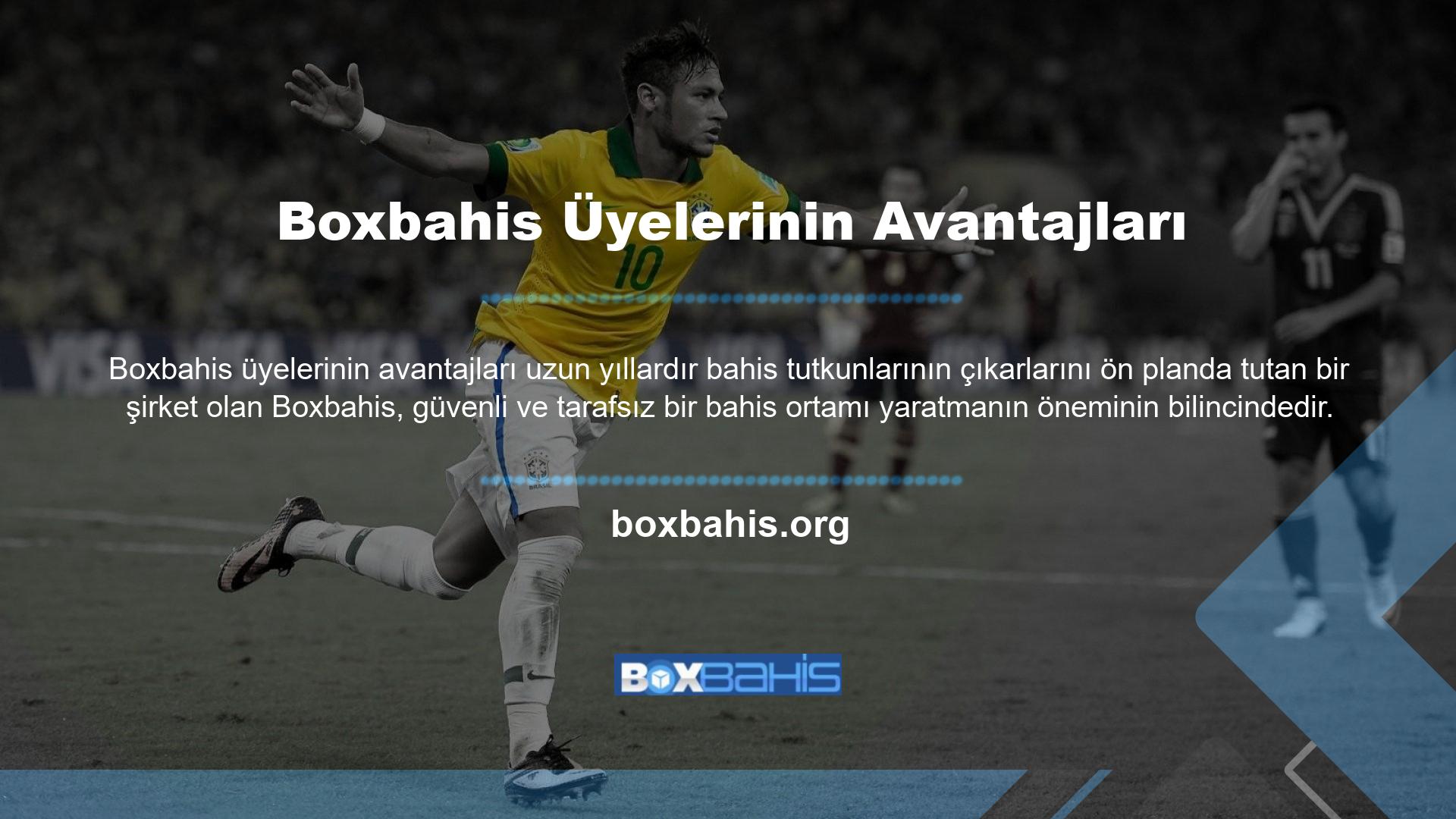 Casino oyunları, poker ve sanal oyunlar da dahil olmak üzere çeşitli oyun türleri mevcut olsa da Boxbahis, spor bahisleri sektöründe öne çıkan bir oyuncu olarak kendisini kanıtlamıştır